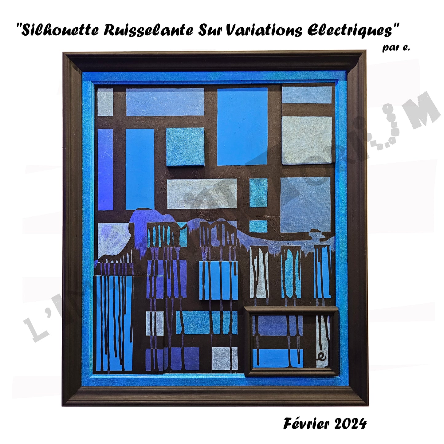 "Silhouette Ruisselante Sur Variations Electriques"